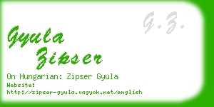 gyula zipser business card